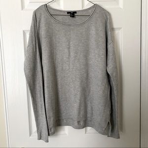 H&M Grey Knit Boatneck Sweater - Medium
